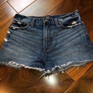 Abercrombie high waisted jean shorts